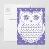 Carte Postale Polka Dot Owl (Devant / Derrière)