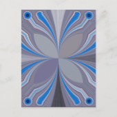 Carte Postale Polka gris cendré bleu Pointe Texture Art Imprimer (Devant)