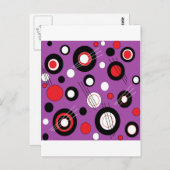 Carte Postale Polka violet (Devant / Derrière)