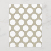 Carte Postale Polkadot beige Burlap (Devant)