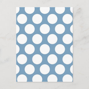 Carte Postale Polkadot bleu clair