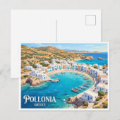 Carte Postale Pollonia Grèce (Devant / Derrière)