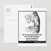 Carte Postale Polly pourpre perpendiculaire (Devant / Derrière)