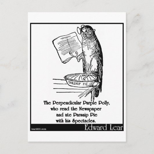 Carte Postale Polly pourpre perpendiculaire (Devant)