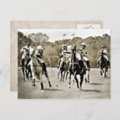 Carte Postale Polo Horses Galloping (Devant / Derrière)
