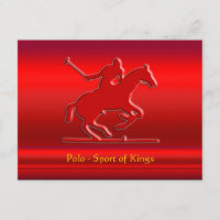 Polo Pony et Rider en relief, chrome rouge