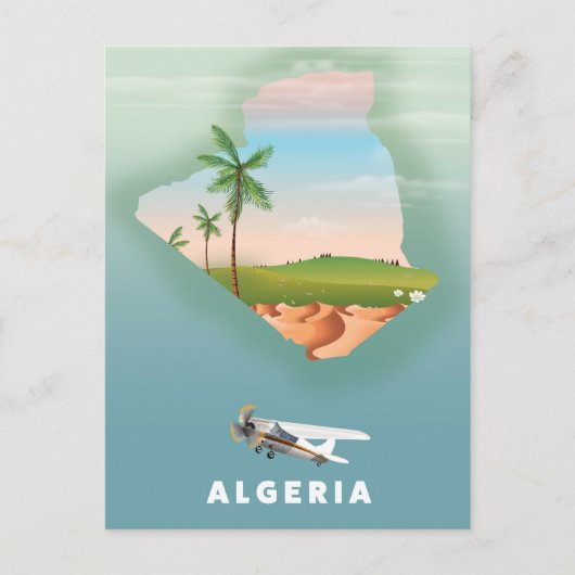 Carte Postale Pologne Illustration de l'affiche de voyage. (Devant)