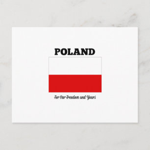 Carte Postale Pologne "Pour notre liberté et la vôtre"