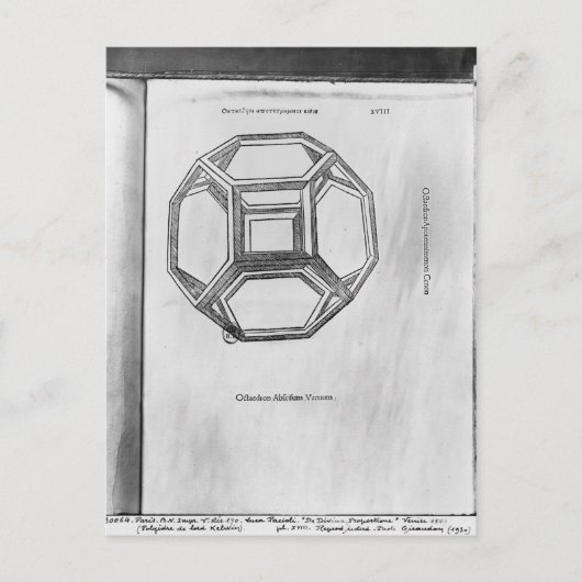 Carte Postale Polyèdre, de 'De Divina Proportione' (Devant)