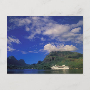 Carte Postale Polynésie française, Moorea. Baie de Cooks. Navire