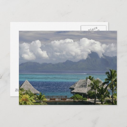 Carte Postale Polynésie française, Moorea. Vue sur l'île (Devant / Derrière)