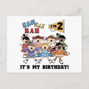 Carte Postale Pom-pom girl 2e Anniversaire Tshirts et cadeaux