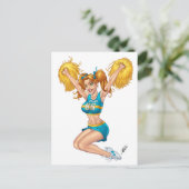 Carte Postale Pom-pom girl Cheerlead sur mesure par Al Rio (Debout devant)