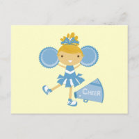 Pom-pom girl en bleu