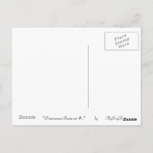 Carte Postale Pom Raincoat (Dos)