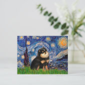 Carte Postale Pomeranian (BT) - Nuit étoilée (Debout devant)