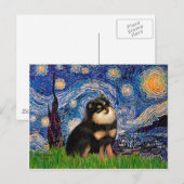 Carte Postale Pomeranian (BT) - Nuit étoilée (Devant / Derrière)