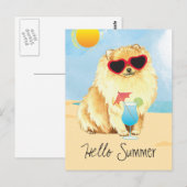 Carte Postale Pomeranian d'été (Devant / Derrière)