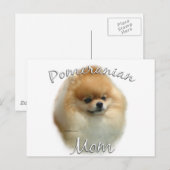 Carte Postale Pomeranian Maman 2 (Devant / Derrière)