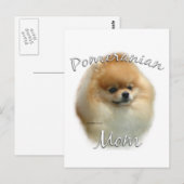 Carte Postale Pomeranian Maman 2 (Devant / Derrière)