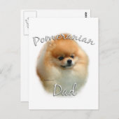 Carte Postale Pomeranian Papa 2 (Devant / Derrière)