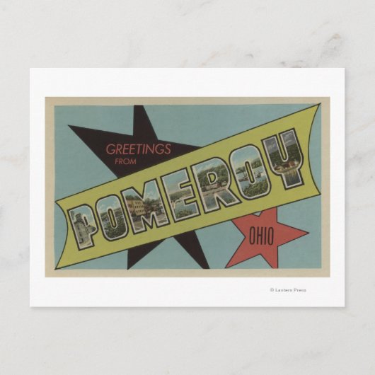 Carte Postale Pomeroy, Ohio Scènes de grandes lettresPomeroy, OH (Devant)