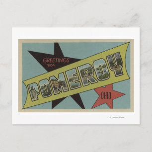 Carte Postale Pomeroy, Ohio Scènes de grandes lettresPomeroy, OH