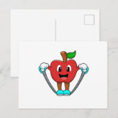 Carte Postale Pomme à la forme avec corde (Devant / Derrière)