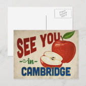 Carte Postale Pomme Cambridge Massachusetts - Vintage voyage (Devant / Derrière)