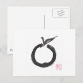 Carte Postale Pomme circulaire zen (Devant / Derrière)