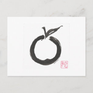 Carte Postale Pomme circulaire zen