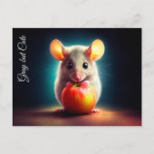 Carte Postale Pomme d'animal de souris une nature brillante bell (Devant)
