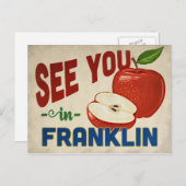 Carte Postale Pomme de Franklin Tennessee - Voyage Ancien (Devant / Derrière)