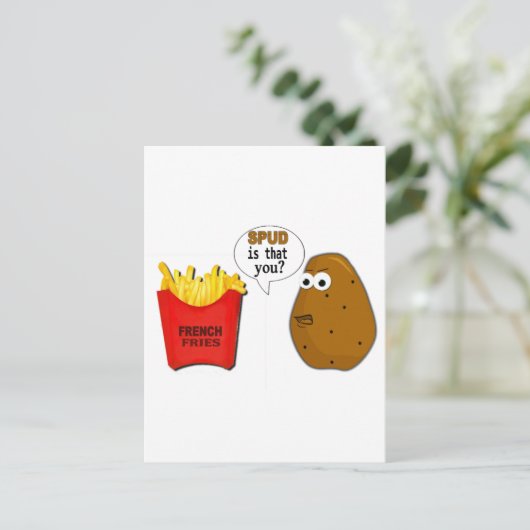 Carte Postale Pomme de terre Fries est-ce que c'est toi ? (Debout devant)