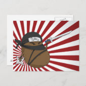 Carte Postale Pomme de terre Ninja (Devant / Derrière)
