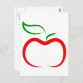 Carte Postale Pomme décorative (Devant / Derrière)