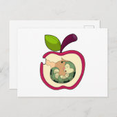 Carte Postale Pomme Dormante de Chenille (Devant / Derrière)