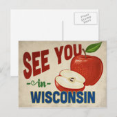 Carte Postale Pomme du Wisconsin - Vintage voyage (Devant / Derrière)