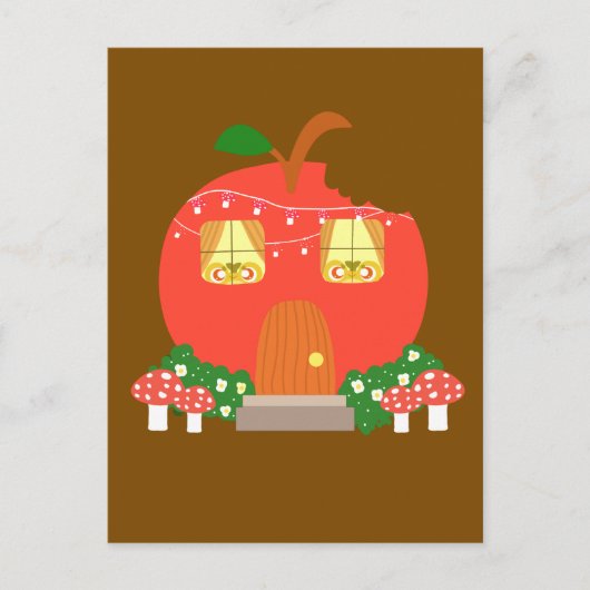 Carte Postale Pomme Fruit Frog House (Devant)