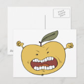 Carte Postale Pomme furieuse (Devant / Derrière)