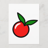 Carte Postale Pomme mignonne ou cerise, Dessin de cuisine amusan (Devant)