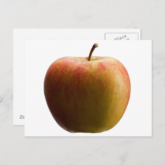 Carte Postale Pomme multicolore. (Devant / Derrière)