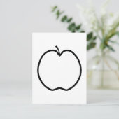 Carte Postale Pomme noire et blanche. (Debout devant)