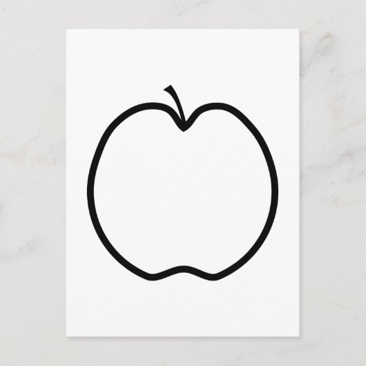 Carte Postale Pomme noire et blanche. (Devant)