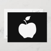Carte Postale Pomme noire et blanche (Devant / Derrière)