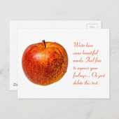 Carte Postale Pomme rouge (Devant / Derrière)