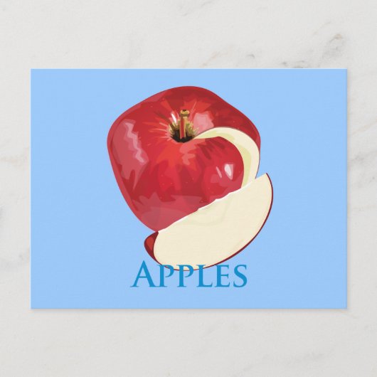 Carte Postale Pomme rouge crêpe (Devant)