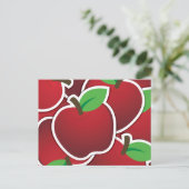 Carte Postale Pomme rouge funky (Debout devant)