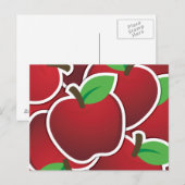 Carte Postale Pomme rouge funky (Devant / Derrière)