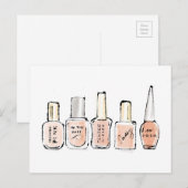 Carte Postale Pomme sauvage | Croquis polonais moderne à ongles  (Devant / Derrière)